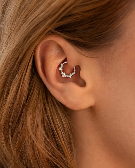 Daith Piercing White Gold