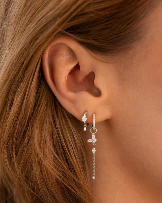 Lobe Piercing White Gold