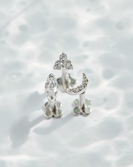 Stud Earrings White Gold