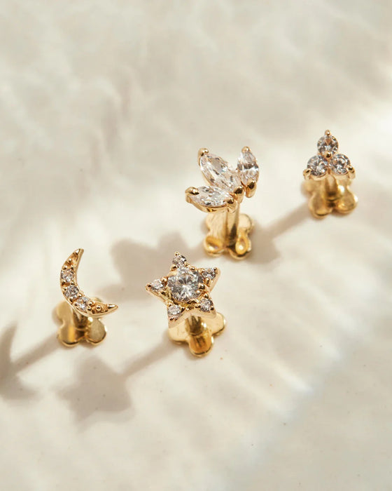 Stud Earrings Gold