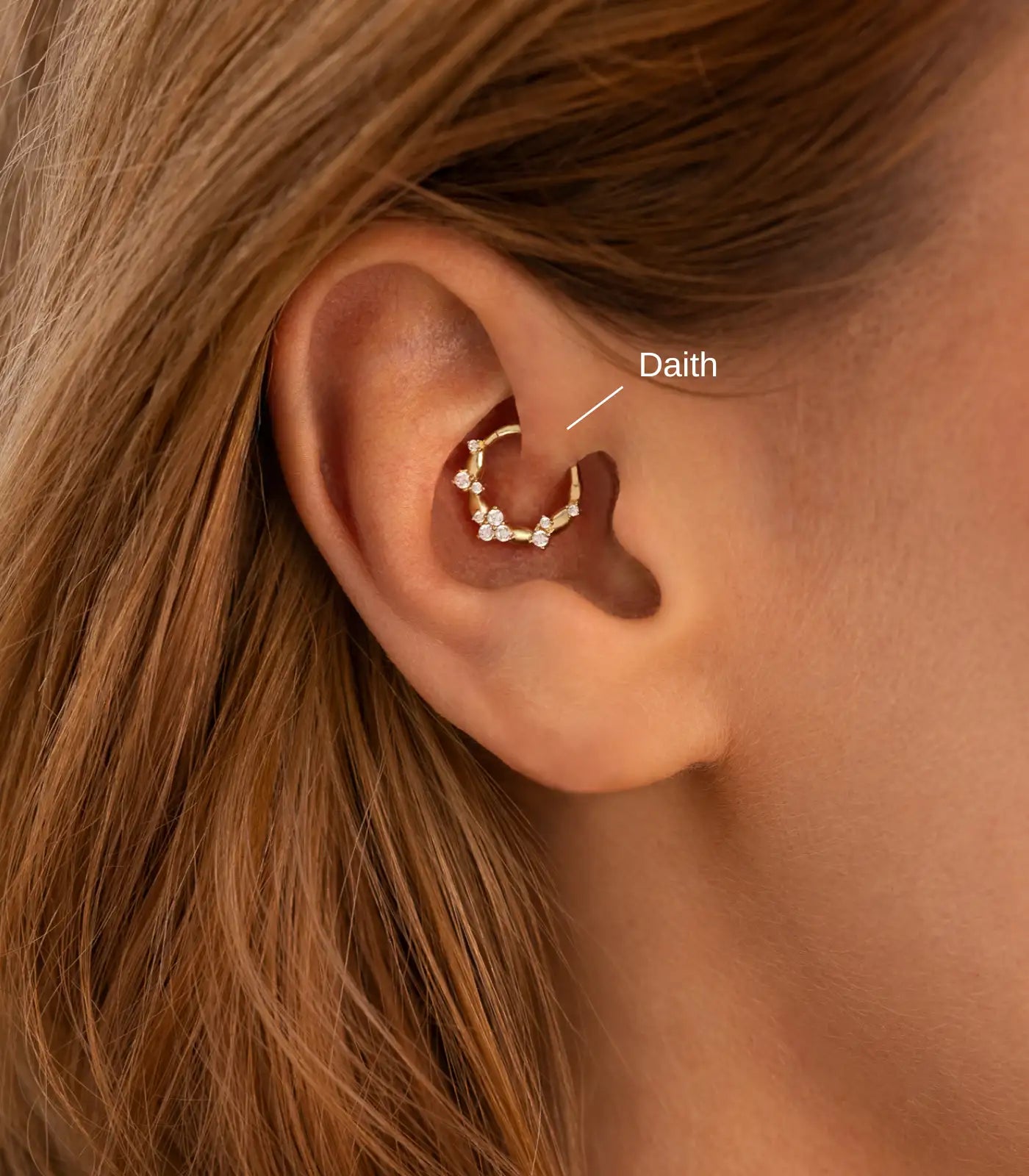 Daith Piercing Position am Ohr