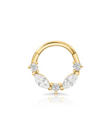 Produktfoto des Elysia Daith Ringes in Gold mit einem weißen Hintergrund