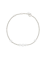 Feines Kristall Armband in Weißgold