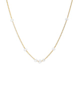 Feine Kristall Kette 585 Gold