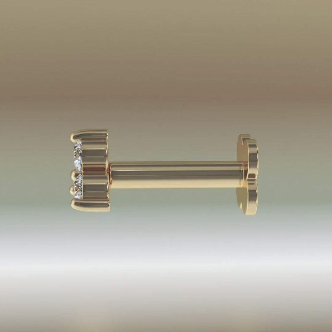 Animationsvideo der Ohrstecker mit Innengewinde von Lisa Eleni