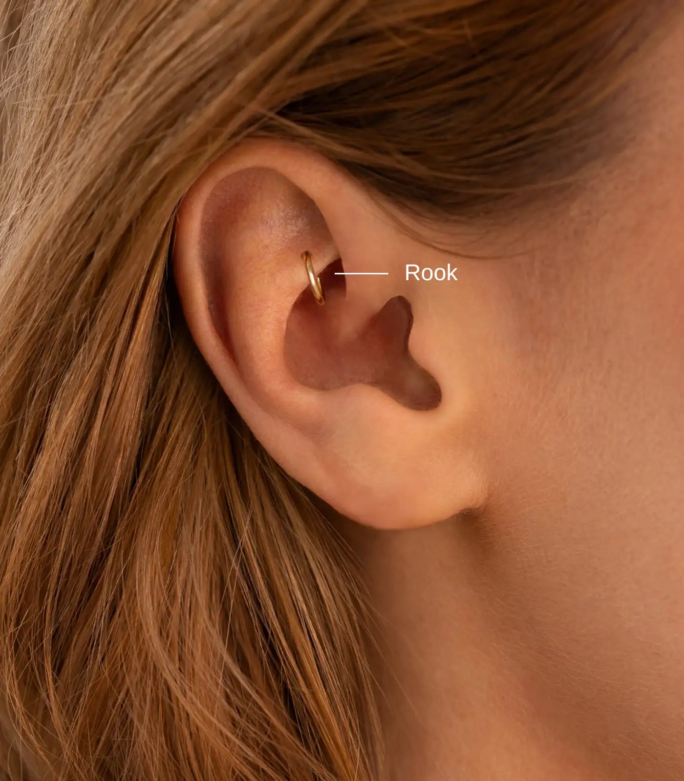 Rook Piercing Position am Ohr