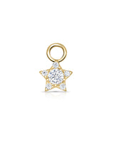 Produktfoto Stern Ohrring Charm Gold mit weißen Hintergrund